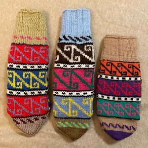 HAND KNITTED SOCKS Christmas Gift For Loved Ones Warm Soft Hand-Made Super Cool